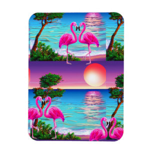 Flamingos Sun Magnet