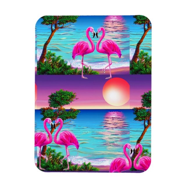 Flamingos Sun Magnet (Vertikal)