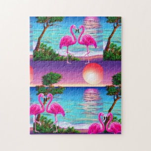 Flamingos Sun Puzzle