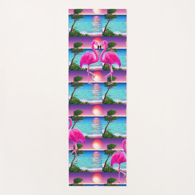 Flamingos Sun Yogamatte (Vorderseite)