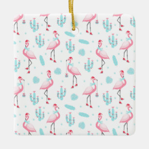 Flamingos und Cactus Keramikornament