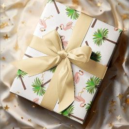 Flamingos und Palmen Seidenpapier