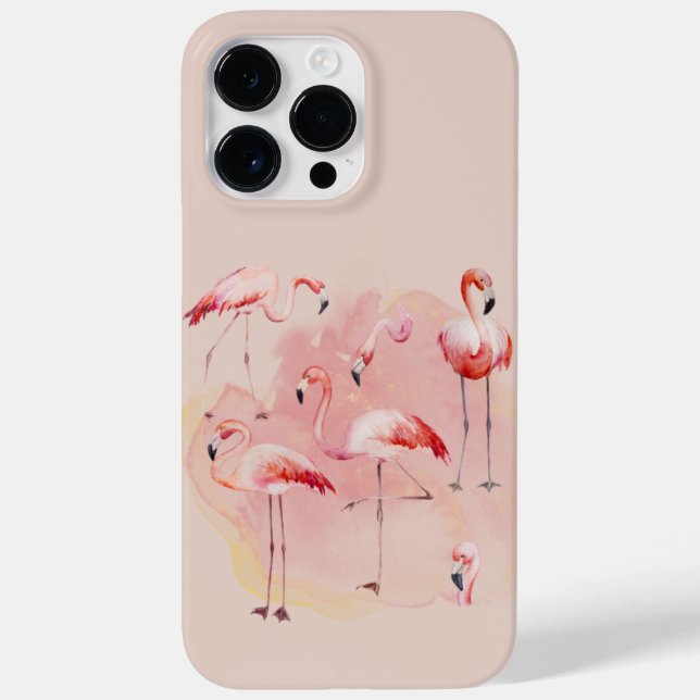 Flamingos und rosa Hintergrund Case-Mate iPhone Hülle (Rückseite)