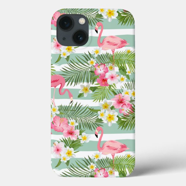 Flamingos und Streifen Case-Mate iPhone Hülle (Rückseite)