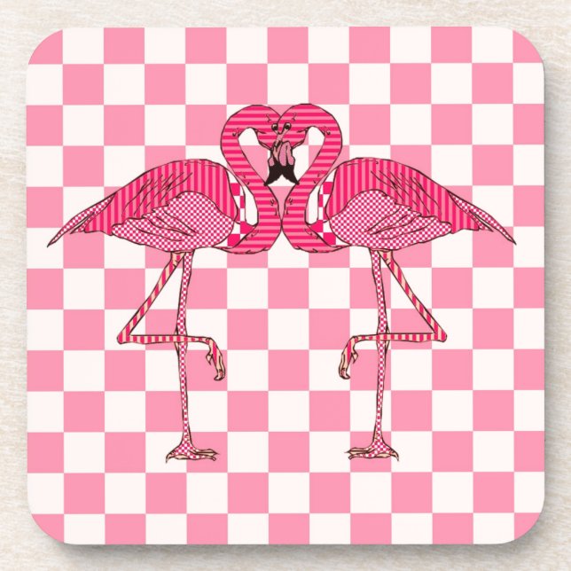 Flamingos Untersetzer (Vorderseite)