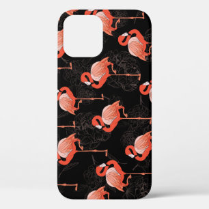 Flamingos Vögel: Vintage Textildesign Case-Mate iPhone Hülle