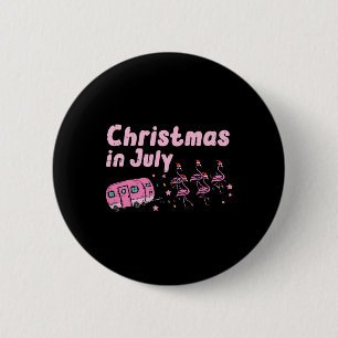 Flamingos Weihnachten im Juli Wohnwagen-Anhänger X Button