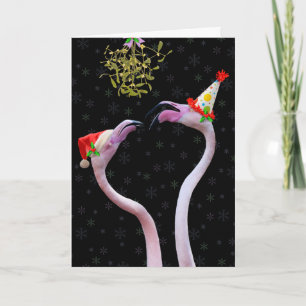 Flamingos Weihnachtskarte Feiertagskarte