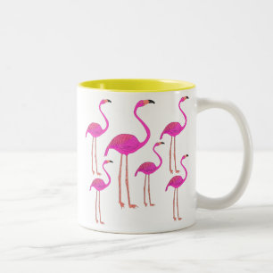 Flamingos Zweifarbige Tasse