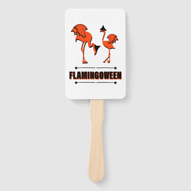 Flamingoween - Halloween Fächer (Vorderseite)