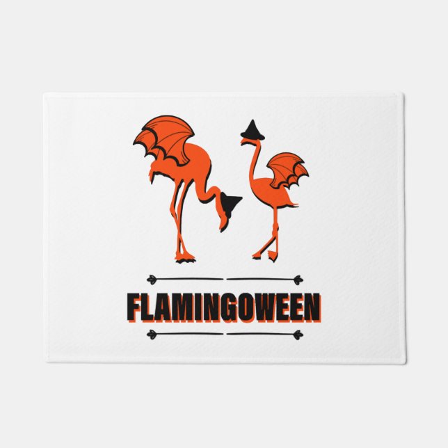 Flamingoween - Halloween Fußmatte (Vorderseite)