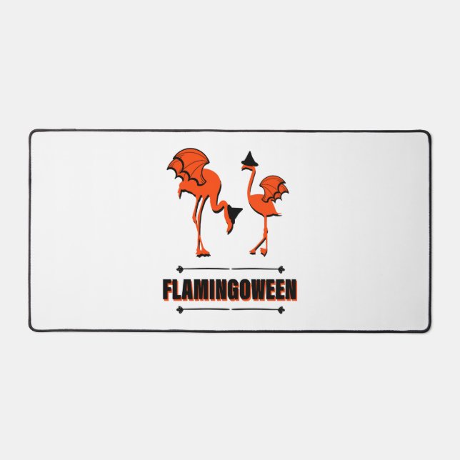 Flamingoween - Halloween Schreibtischunterlage (Vorderseite)