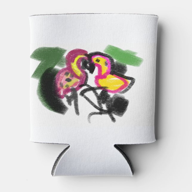 Flamings Liebe  Dosenkühler (Vorderseite)