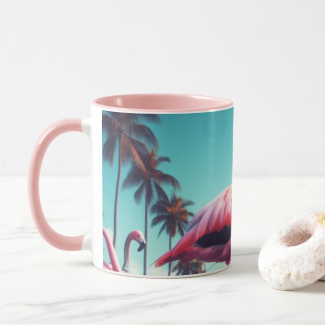 Flämisch-Pink Tasse (Mit Donut)