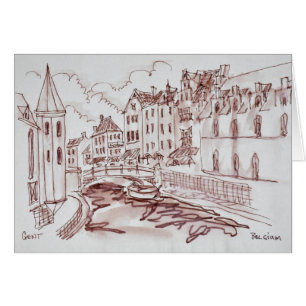 Flämische Architektur Gent, Belgien