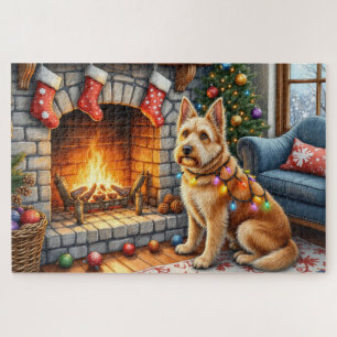 Flämischer Treibhund Weihnachtsbeleuchtung am Kami Puzzle