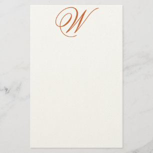 Flämisches Monogramm-Filz-Briefpapier W Editable Briefpapier