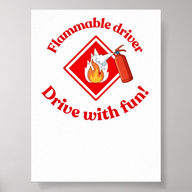 Flammable Driver Trucker | ADR digital download Poster (Vorne)