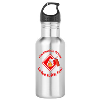 Flammable Driver Trucker Gift | Funny ADR Hazmat Edelstahlflasche