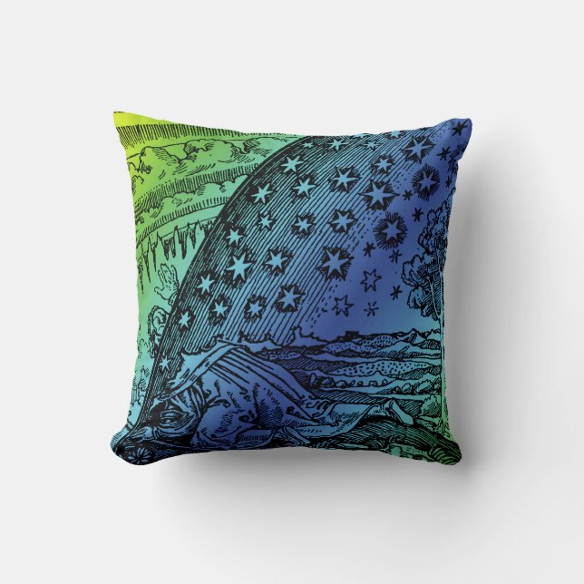 Flammarion Heaven and Earth Gravur Artwork Kissen (Vorderseite)