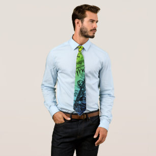 Flammarion Heaven and Earth Gravur Artwork Krawatte