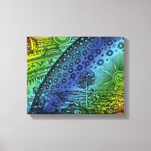 Flammarion Heaven and Earth Gravur Artwork Leinwanddruck (Vorderseite)