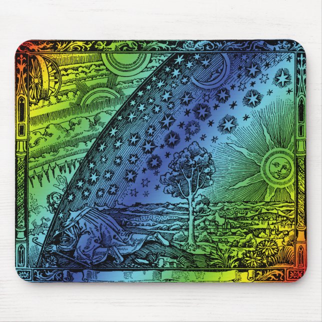 Flammarion Heaven and Earth Gravur Artwork Mousepad (Vorne)