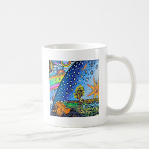 Flammarion Holzschnitt-flache Erdentwurfs-Quadrat Kaffeetasse