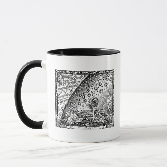 Flammarion-Kuppel Holzschnitt Gravur Tasse (Links)