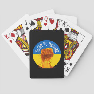 Flammbeständigkeit der Flagge der Ukraine Spielkarten