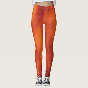 Flamme Orange Leggings