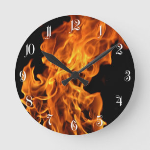 Flamme Runde Wanduhr