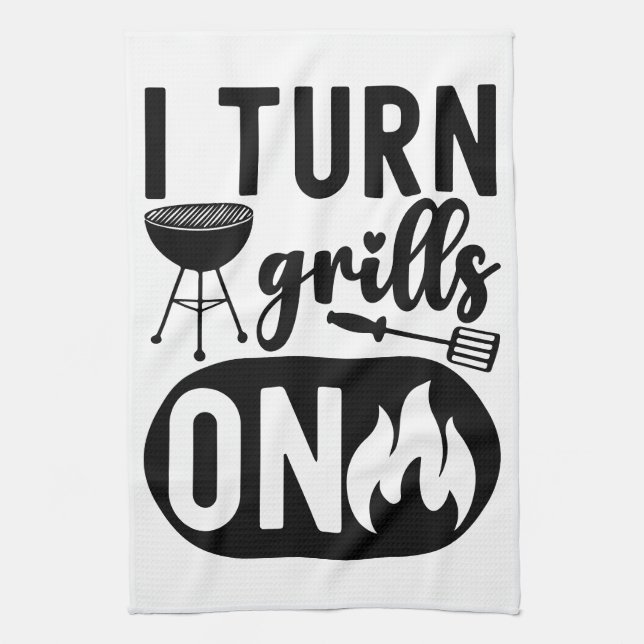 Flamme und Geschmack: Kulinarische Leidenschaft Geschirrtuch (Vertikal)