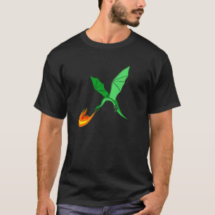 Flammen-atmendrache T-Shirt