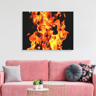Flammen auf Leinwand Kunstdruck