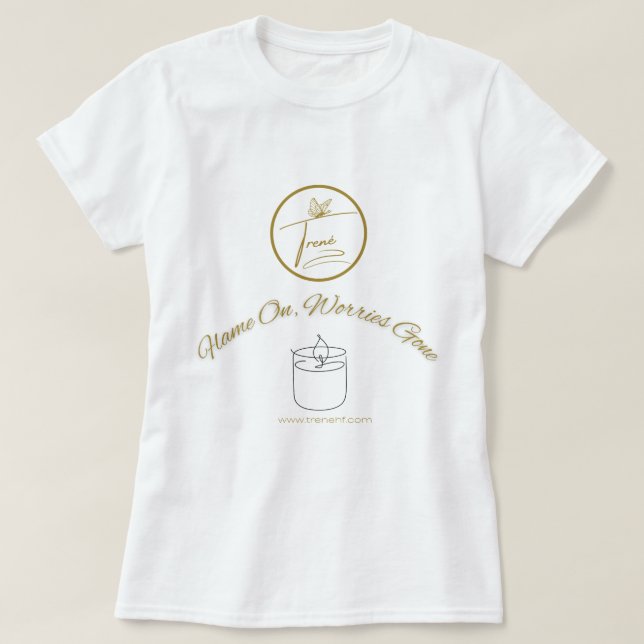 Flammen auf, Sorgen verschwinden Shirt (Design vorne)