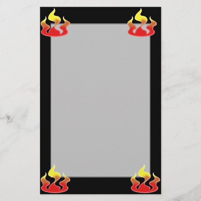 Flammen Briefpapier (Vorderseite)
