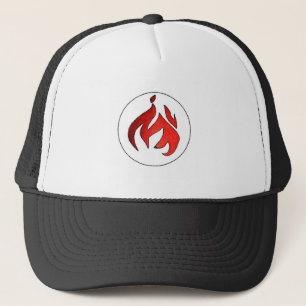 Flammen-Büschel des Feuers von der Truckerkappe