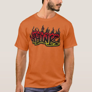 Flammen denken Skateboarddesign T-Shirt