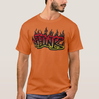 Flammen denken Skateboarddesign T-Shirt