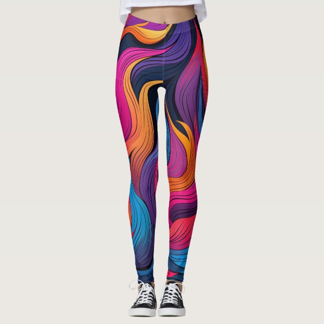 Flammen der Farbe Leggings (Vorderseite)