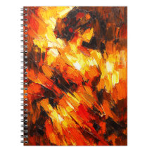 Flammen der Leidenschaft Abstract Art Notizbuch 
