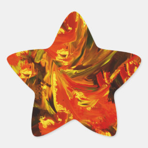 Flammen der Liebe Stern-Aufkleber