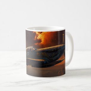 Flammen des Himmels: Aufstieg eines Spitfire Kaffeetasse