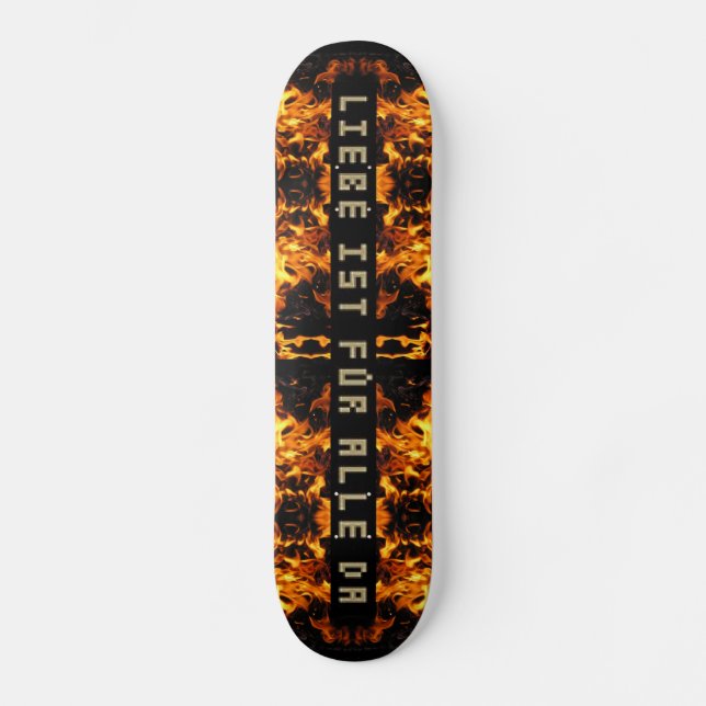 Flammen Explosion Skateboard (Vorderseite)