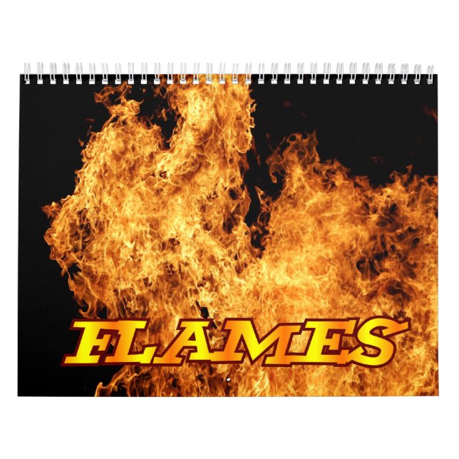 Flammen-Feuer-Wandkalender Kalender (Titelbild)
