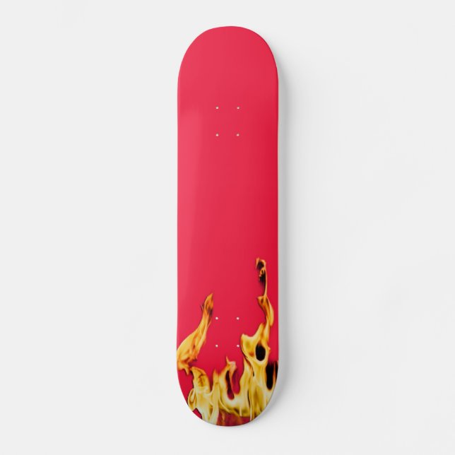 Flammen Flamme Flame Flames Feuer Fire S Skat Skat Skateboard (Vorderseite)