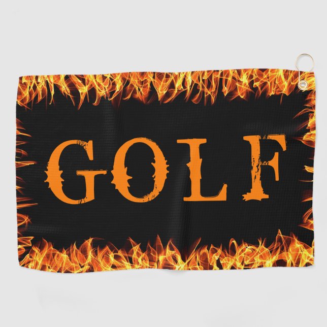 Flammen Golfhandtuch (Horizontal)