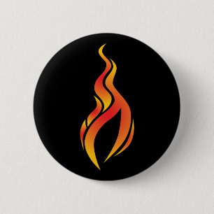 Flammen-Ikonen-Knopf Button