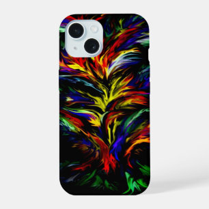 Flammen im Regenbogenstil iPhone 15 Hülle